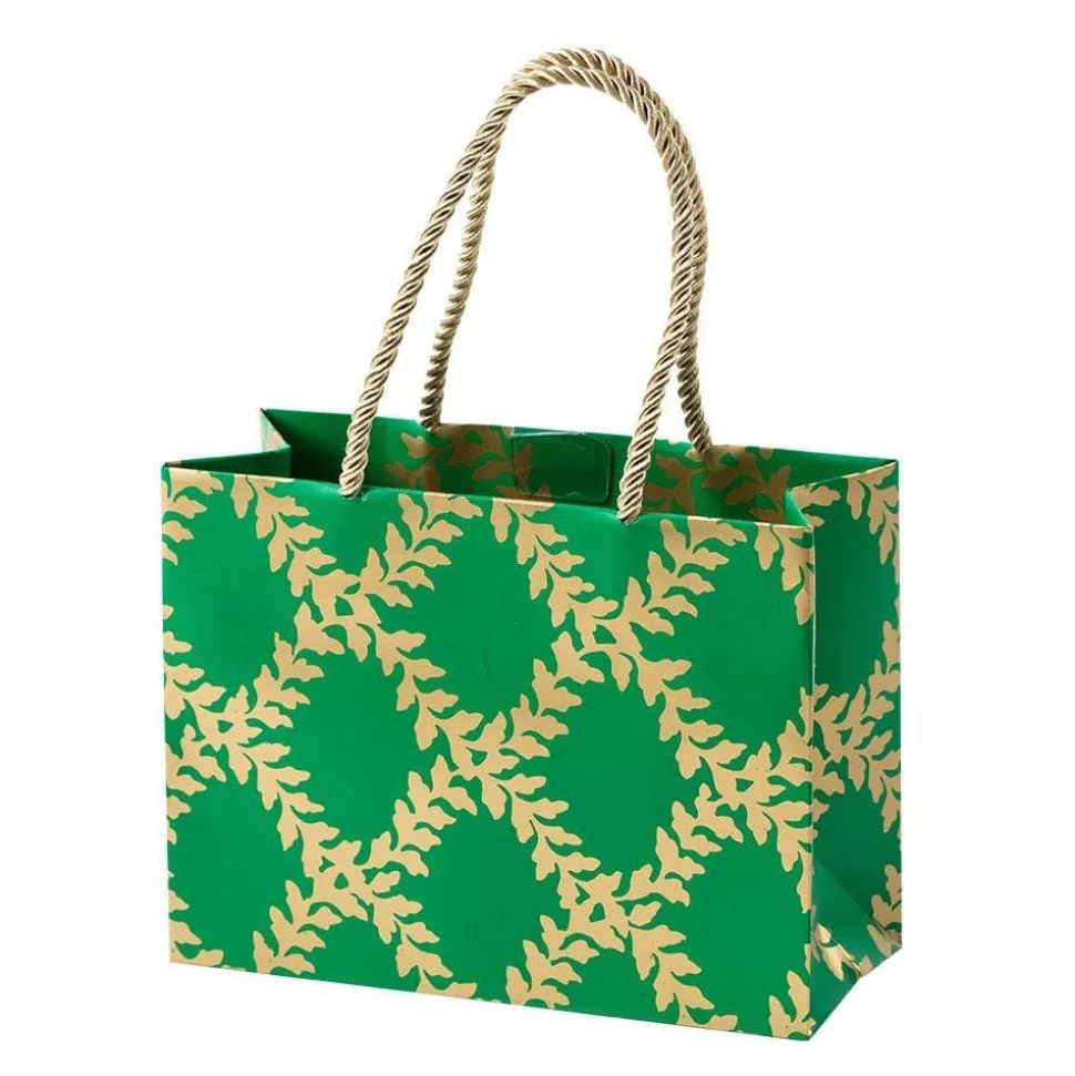 Acanthus Trellis Small Gift Bag in Green - 1 Each
