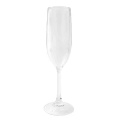 Acrylic Champagne Flute in Crystal Clear - 6 Each