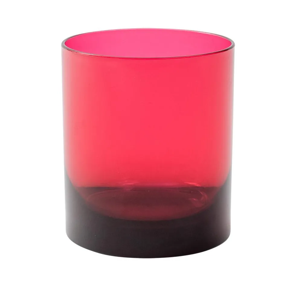 Acrylic 14oz On the Rocks Highball Glass in Cranberry - 6 Each