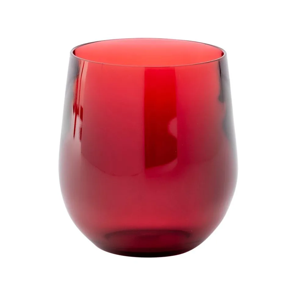 Acrylic 12oz Tumbler Glass in Cranberry - 6 Each
