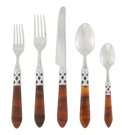 Aladdin Antique Tortoiseshell Five-Piece Place setting