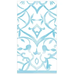 Algarve Paper Linen Guest Towel Napkins in Aqua - 12 Per Package