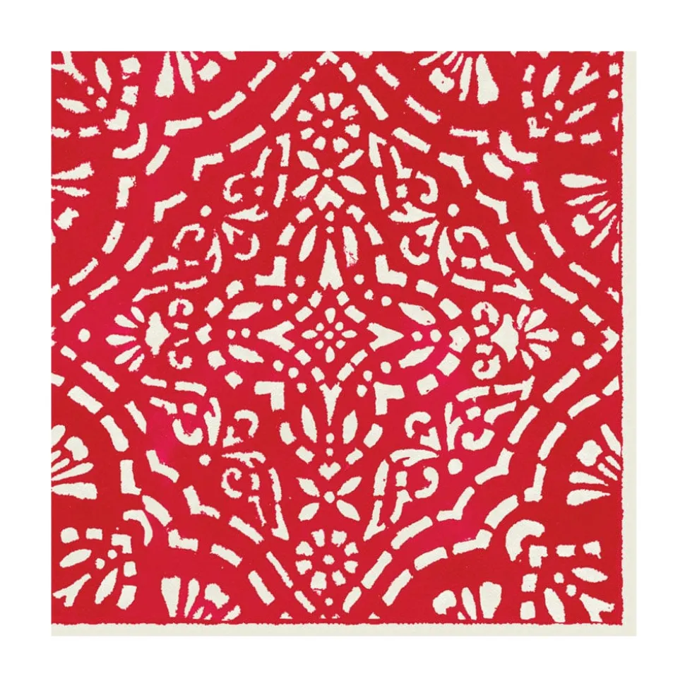 Annika Paper Luncheon Napkins in Red - 20 Per Package