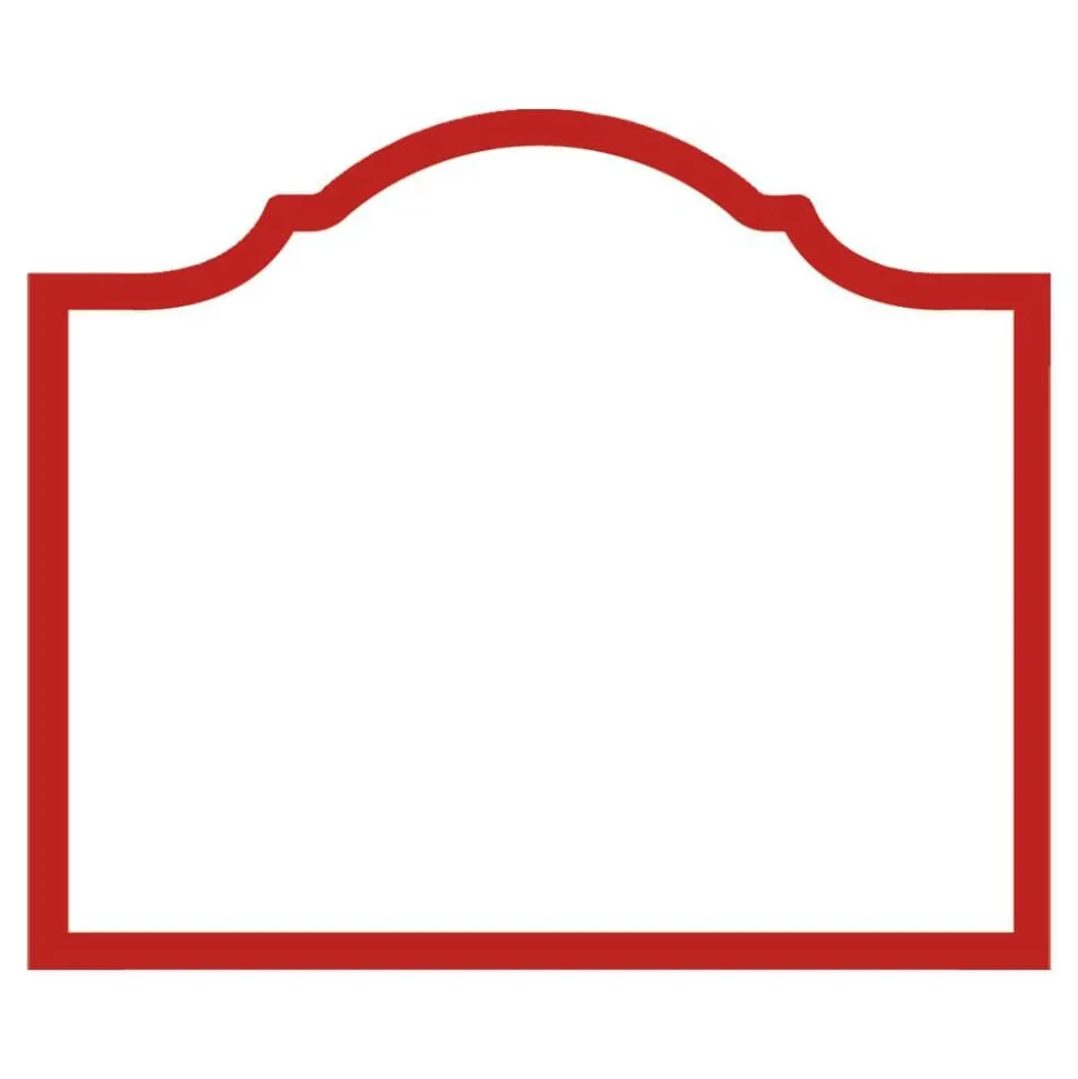 Arch Die-Cut Place Cards in Red - 8 Per Package