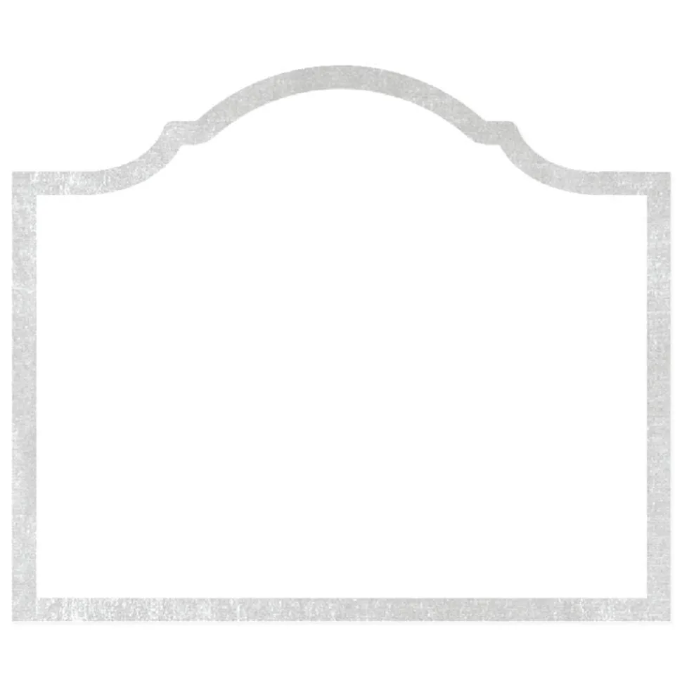 Arch Die-Cut Place Cards in Silver Foil - 8 Per Package