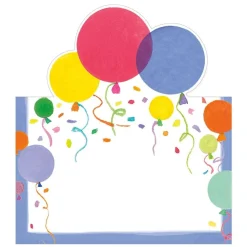 Balloons and Confetti Die-Cut Place Cards - 8 Per Package