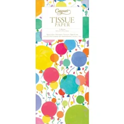 Balloons and Confetti Tissue Paper - 4 Sheets Included