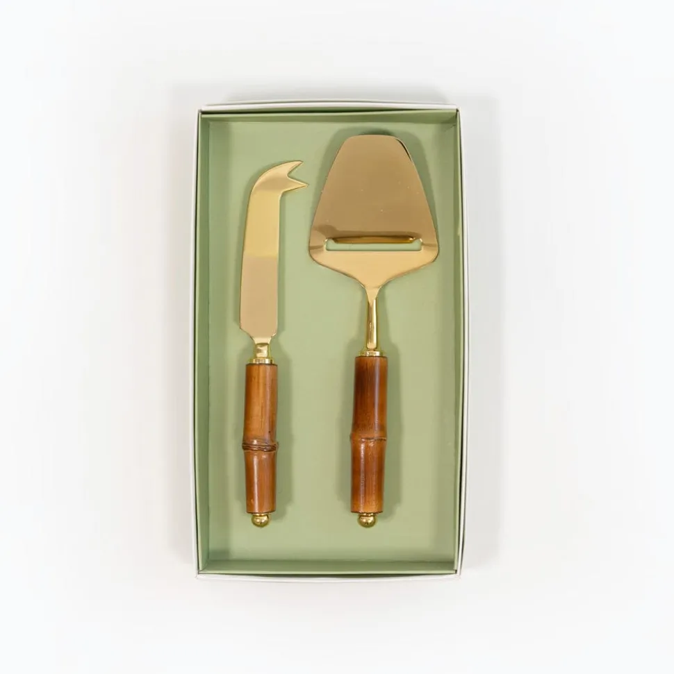 Bamboo Cheese Knife & Slicer - Set of 2