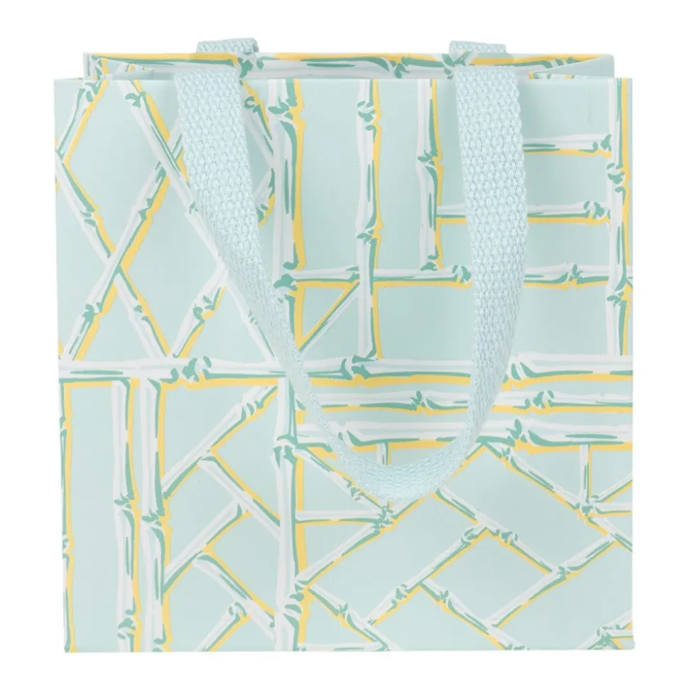 Bamboo Screen in Robin's Egg Small Square Gift Bags - One Gift Bag Included