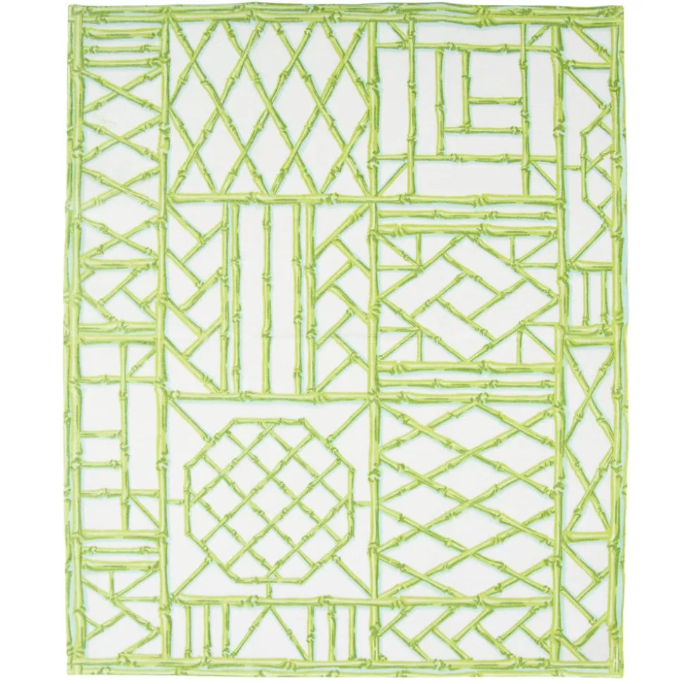 Bamboo Screen Moss Green Paper Linen Guest Towel Napkins - 12 Per Package
