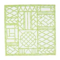 Bamboo Screen Moss Green Paper Linen Luncheon Napkins - 15 Per Package