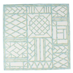 Bamboo Screen Robin's Egg Paper Linen Dinner Napkins - 12 Per Package