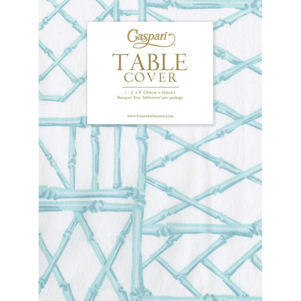 Bamboo Screen Robin's Egg Paper Linen Table Covers - 1 Each