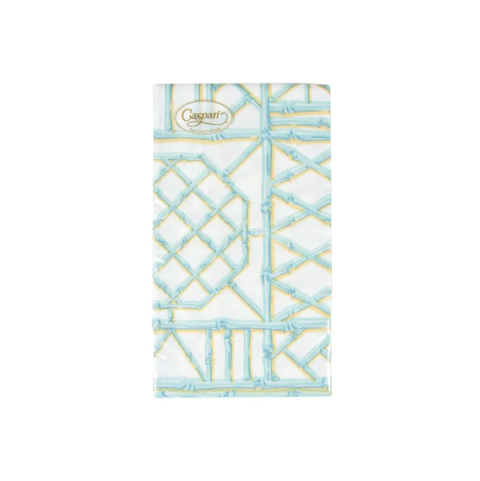 Bamboo Screen Robin's Egg Paper Linen Guest Towel Napkins - 12 Per Package
