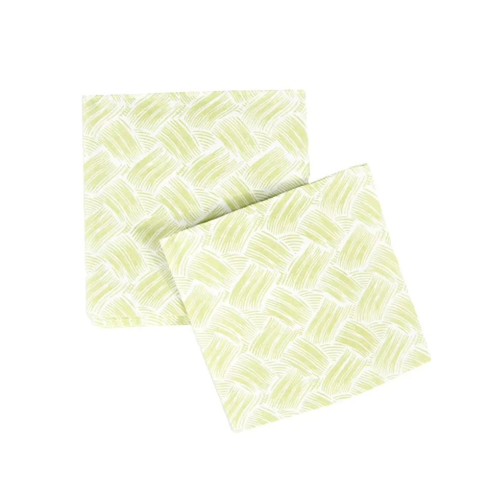 Basketry Moss Green Paper Linen Cocktail Napkins - 15 Per Package