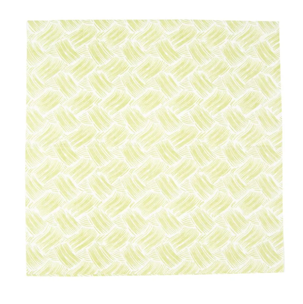 Basketry Moss Green Paper Linen Cocktail Napkins - 15 Per Package