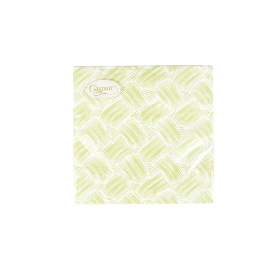 Basketry Moss Green Paper Linen Cocktail Napkins - 15 Per Package