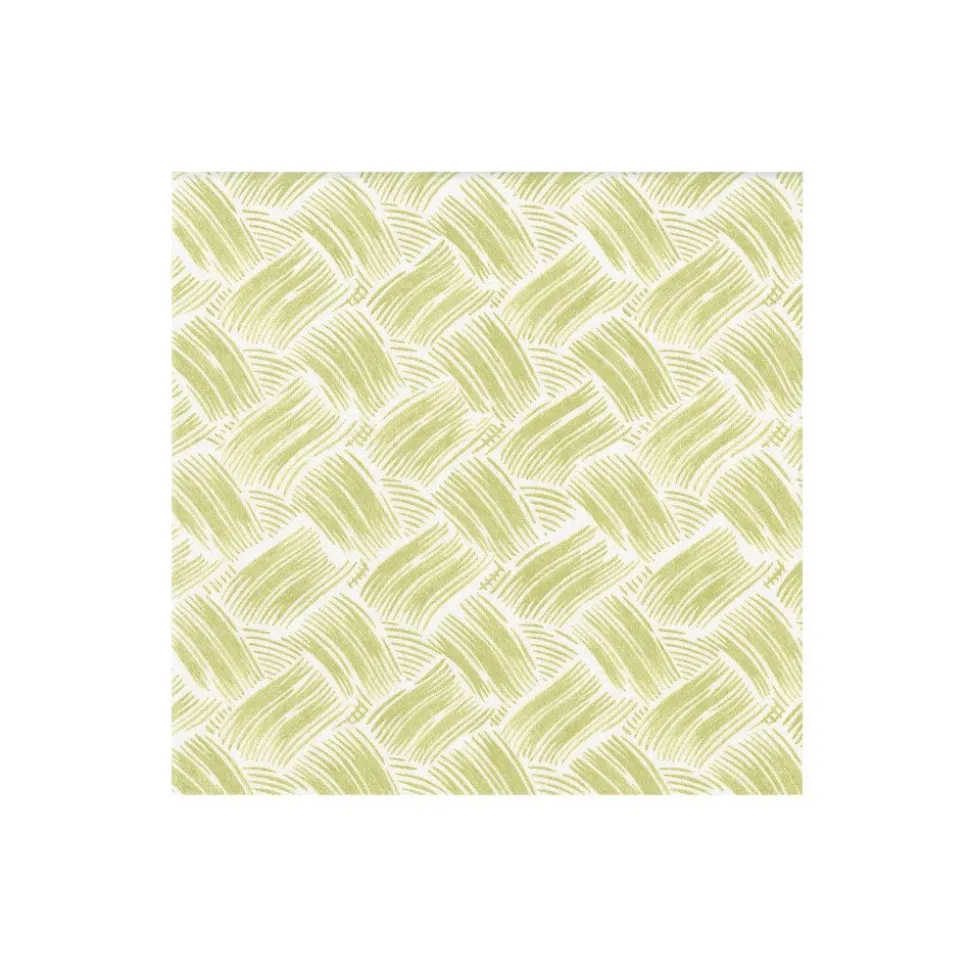 Basketry Moss Green Paper Linen Boxed Cocktail Napkins - 30 Per Package