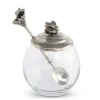 Bee Glass Honey Pot with Spoon