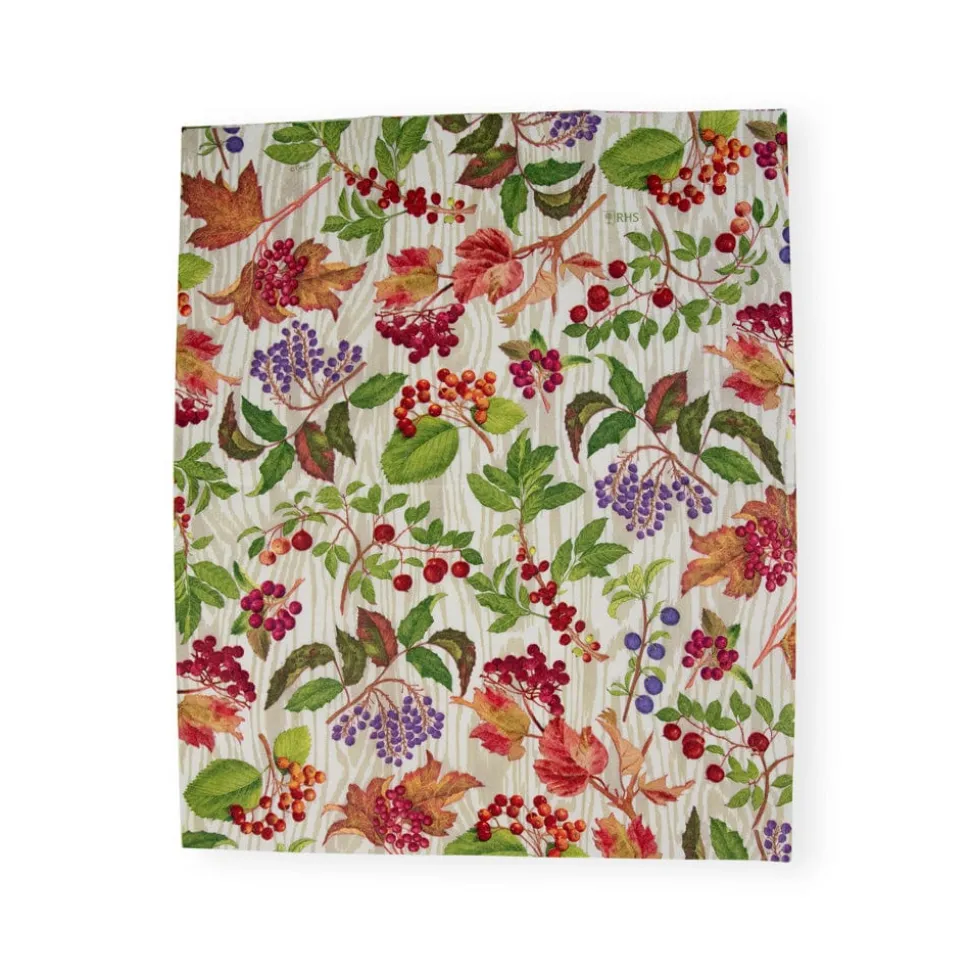 Berry Botanical Taupe Guest Towel Napkins - 15 Per Package