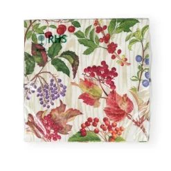 Berry Botanical Taupe Luncheon Napkins - 20 Per Package