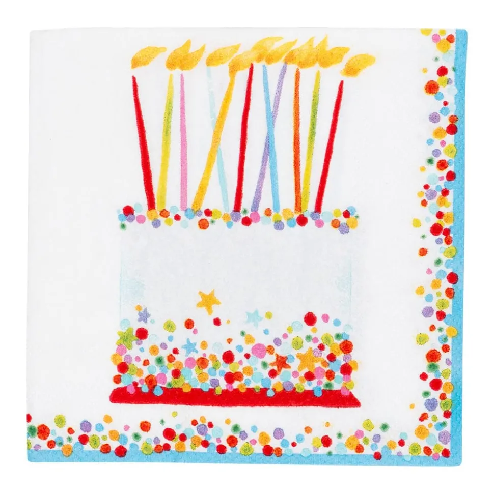Birthday Cake Cocktail Napkins - 20 Per Package
