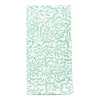Block Print Leaves Cotton Dinner Napkins in Green & White - Set of 4, Three Sets