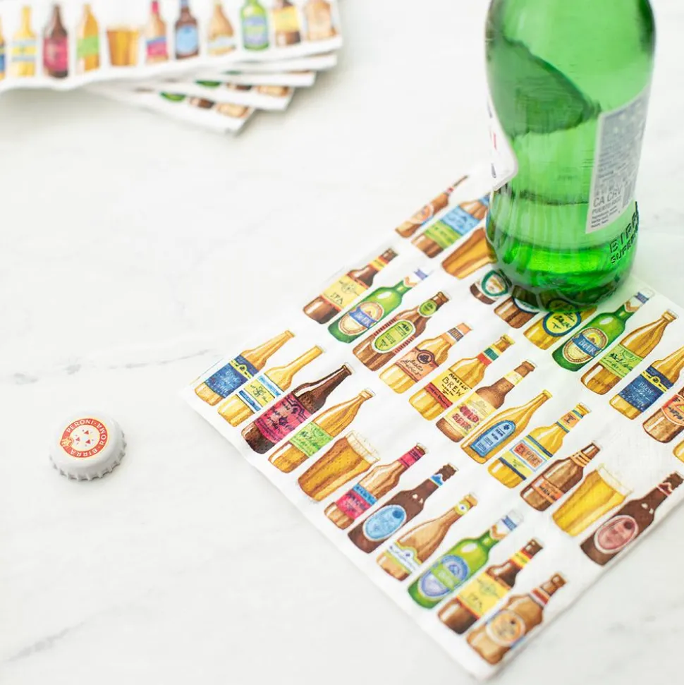 99 Bottles Boxed Paper Cocktail Napkins - 40 Per Box