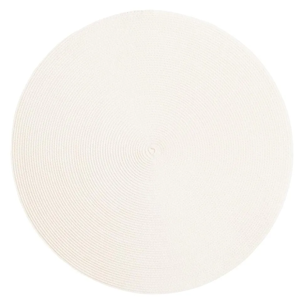 Braided Round Placemat in Bone - 1 Each