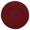 Braided Round Placemat in Bordeaux - 1 Each