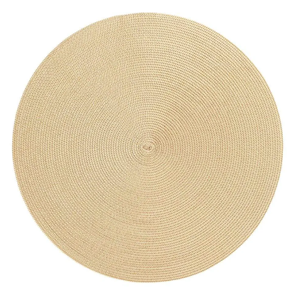 Braided Round Placemat in Cream & Dust - 1 Each