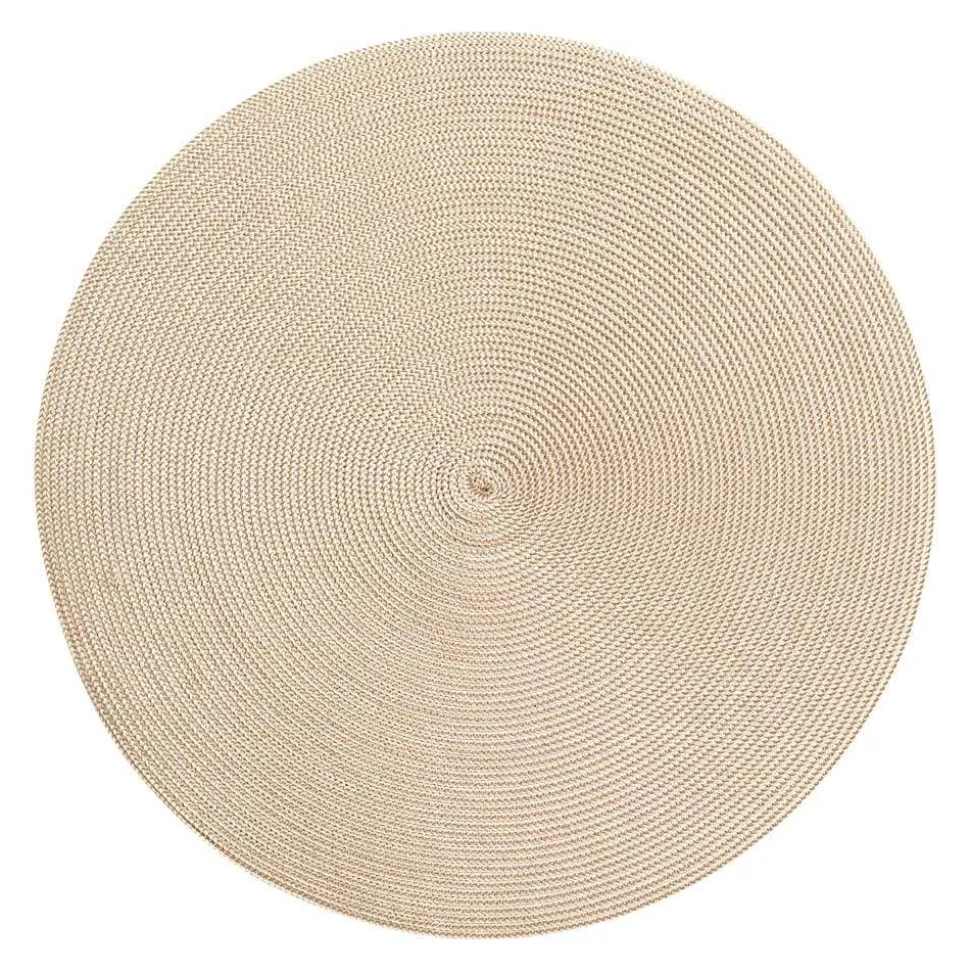 Braided Round Placemat in Ivory & Dust - 1 Each
