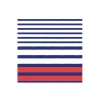 Breton Stripe Boxed Cocktail Napkins in Blue - 40 Per Box
