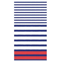 Breton Stripe Guest Towel Napkins in Blue - 15 Per Package