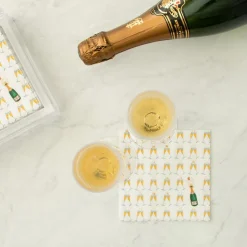 Bubbly Boxed Paper Cocktail Napkins - 40 Per Box
