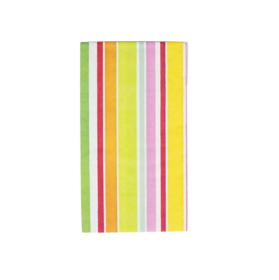 Cabana Stripe Bright Guest Towel Napkins - 15 Per Package