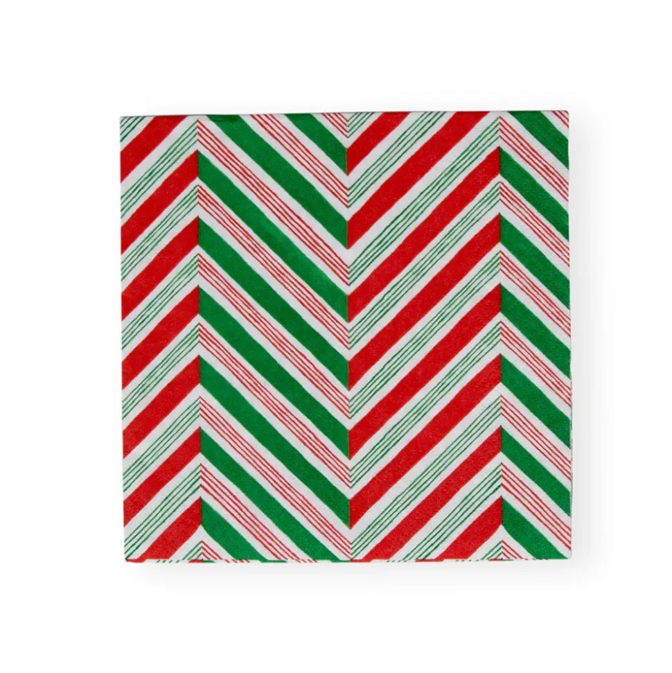 Candy Cane Stripes Paper Luncheon Napkins - 20 Per Package