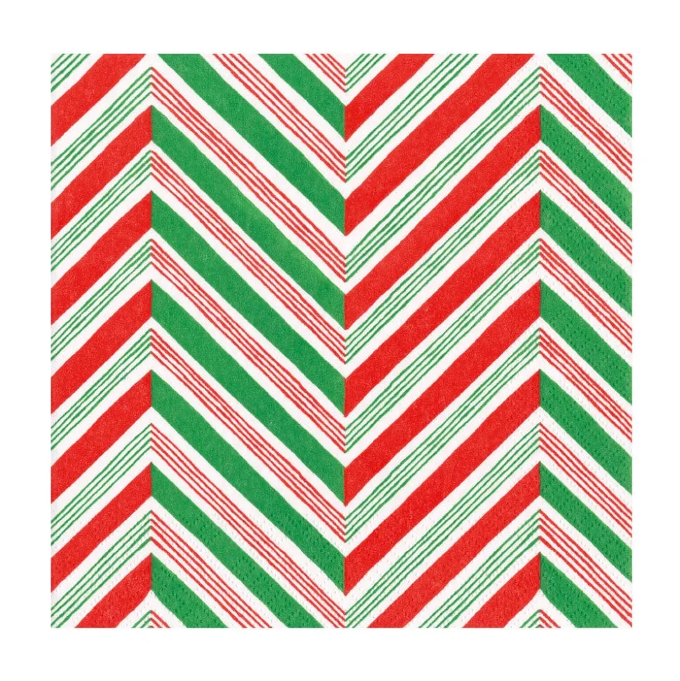 Candy Cane Stripes Paper Luncheon Napkins - 20 Per Package