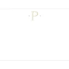 Caspari Antique Plain Letter P Foil Correspondence Cards - 12 Cards and Envelopes
