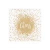 Cheers Paper Cocktail Napkins in Gold - 20 Per Package