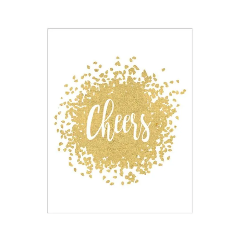 Cheers Script Gold Foil Enclosures 4 Pk Gallery