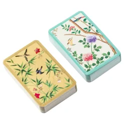Chinese Wallpaper Playing Cards in Blue - 2 Decks Included