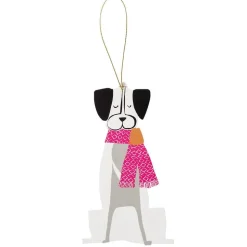 Christmas Canines Decorative Die-Cut Gift Tag - 4 Per Package