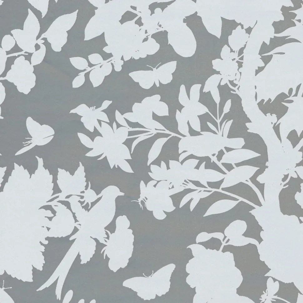 Christmas Chinoiserie Silv & Wht Foil Roll Wrap - includes 1 Roll