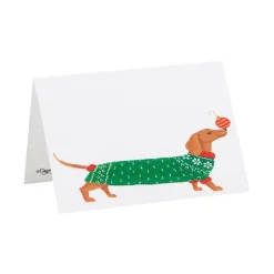 Christmas Dachshund Place Cards - 8 Per Package