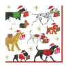 Christmas Delivery Paper Luncheon Napkins in White - 20 Per Package