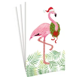 Christmas Flamingos Paper Guest Towel Napkins - 15 Per Package