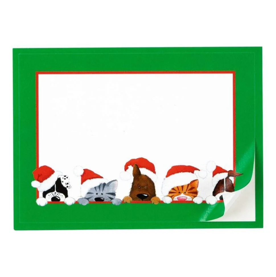Christmas Peek A Boo Self-Adhesive Labels - 12 Per Package