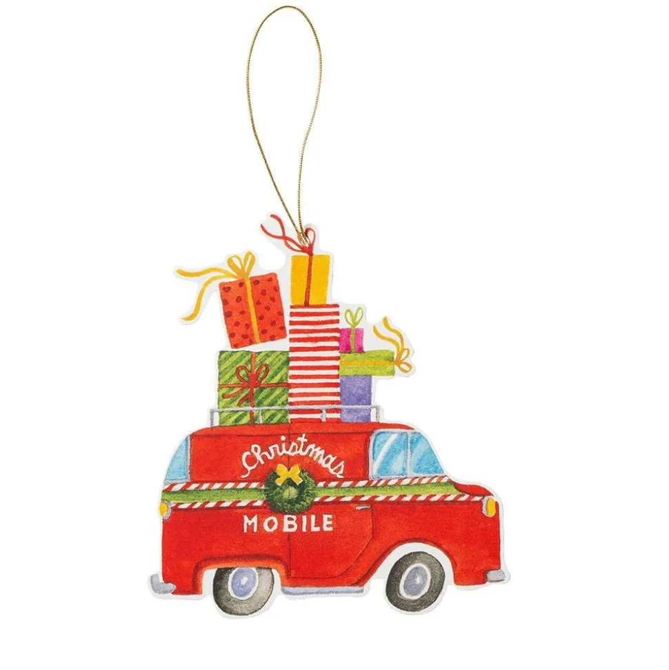 Christmas Rush Decorative Die-Cut Gift Tag - 4 Per Package