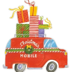 Christmas Rush Decorative Die-Cut Gift Tag - 4 Per Package